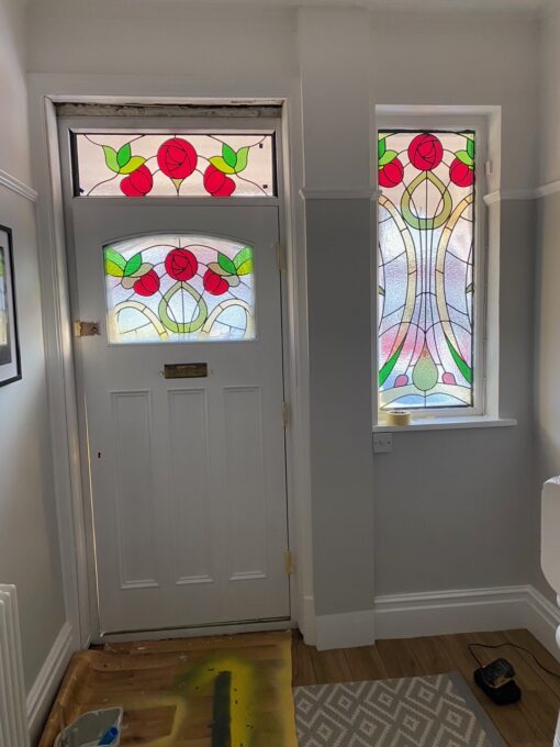 Bespoke 1930's Stained Glass Front Door Supply & Install Stockport